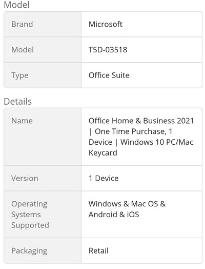 Microsoft Office 2021 Home and Student