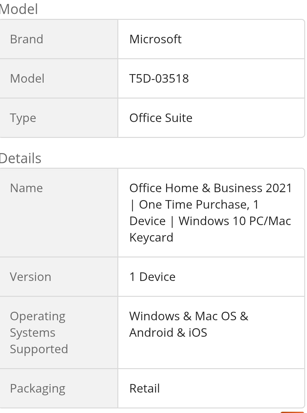 Microsoft Office 2021 Home and Business